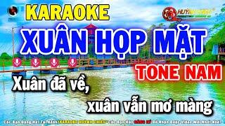 Karaoke Xuân Họp Mặt Tone Nam - Nhạc Xuân 2025 || Huỳnh Chiêu