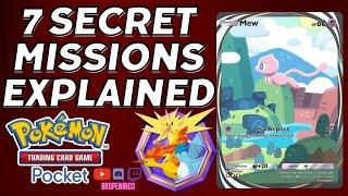 All 7 Secret Missions Explained - Get Mew & Legendary Trio Bird Emblem #pokemontcgpocket #mew