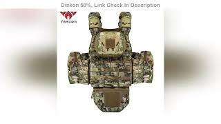 YAKEDA Plate Carrier Tactical Vest Outdoor Hunting Protective Shoulder Adjustable Vest Airsoft