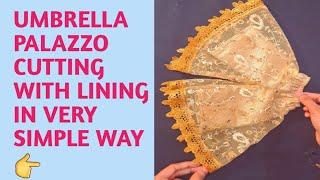 Latest Designer Style Umbrella Palazzo Cutting |shorts |shortindia |zedi trendy fashion| #umbrella