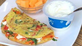 Huevos con Espinacas y Avena    Haz este  rico Omelet  para un Desayuno Saludable  receta Fácil