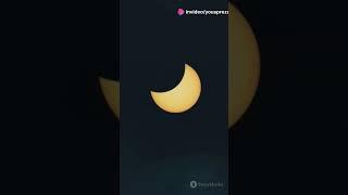 Why is the moon the size of the sun during a solar eclipse?