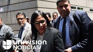 Canciller venezolana protagoniza escándalo tras intentar entrar a la fuerza a la reunión del Mercosu