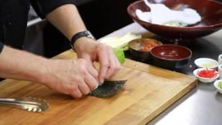 How to Moisten the Nori When Making Sushi : Sushi Techniques & Recipes