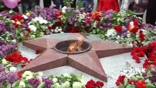 Возложение цветов у вечного огня