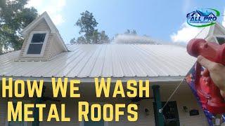 How We Clean Metal Roofs!