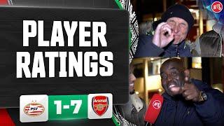 Arsenal Humiliate PSV (Robbie & Lee Judges' Player Ratings) | PSV 1-7 Arsenal