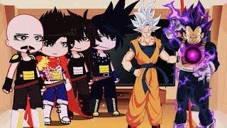 Kakarot, Raditz, Vegeta and Nappa react to Son Goku and Vegeta