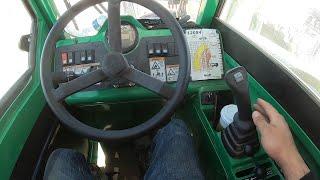 (English)How To Drive, operate Forklift 12k Driving (Telehandler) Basic operations tutorial.