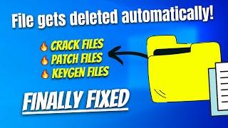 Fixed! Stop Deleting Crack-patch-keygen Files Automatically || Windows 10, 11, 8, 7