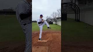 What Do You See?? College Pitcher Slow Motion Change Up Pitch POV