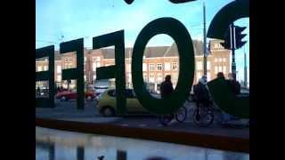 Cannabis Cup 2010 AMSTERDAM: View of Central Station from inside a coffeshop