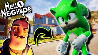 HELLO GREEN SONIC (Movie Version) | Hello Neighbor Mod