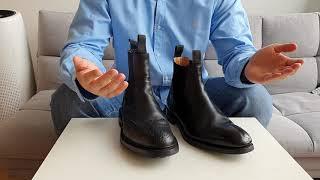 Loake Chatsworth and Tricker's Henry Chelsea Boots comparison