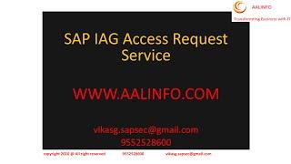 SAP Cloud IAG Access Request Services