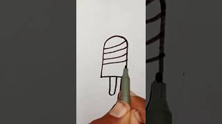 Ice Cream Drawing | How to draw a cute Ice cream easy step by step drawing for beginners #shorts