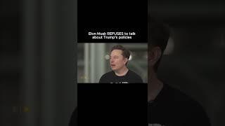 Elon Musk REFUSES to talk about Trump's policies