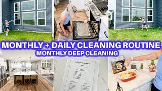 MONTHLY & DAILY CLEANING ROUTINE | DEEP CLEANING | CLEAN WITH ME CLEANING MOTIVATION JAMIE'S JOURNEY