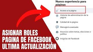 Asignar Roles Pagina Facebook Ultima Actualización 2022