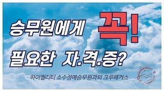 승무원 채용에 도움이 되는 자격증은??? #승무원과외 #승무원준비 #크루해커스