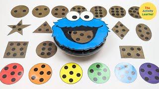 Cookie Monster Colors, Shapes & Counting Learning Activity | Educational Videos for Toddlers