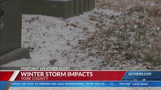 Winter storm impacts in York County, South Carolina