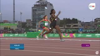 MEDALLA DE PLATA PARA MEXICO - PAOLA MORAN - FINAL ATLETISMO FEMENINO 400 METROS - PANAMERICANOS