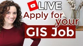 LIVE - How to Apply for your FIRST job in GIS