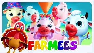 Five Little Cows Learning Song & Nursery Rhyme for Children