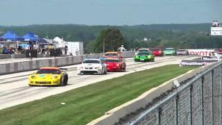 First lap of ALMS race at Road America, Aug 22 2010