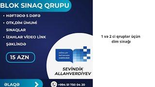 #DİM.  1 VƏ 2-ci QRUPLAR ÜÇÜN MÖHTƏŞƏM DİM SINAĞI 2024. #2024 #riyaziyyat #BLOK #KEŞFET #KƏŞFETƏDÜŞ