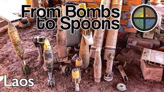 Shocking history! See how spoons are casted from bombs in Phonsavan