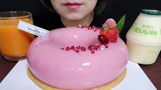 프랑부아즈 산딸기무스케이크 먹방  raspberry mousse cake mukbang