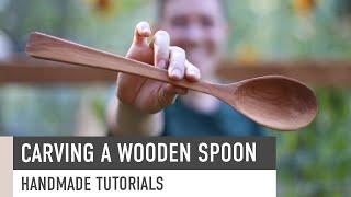 How to Carve a Wooden Spoon // Woodworking