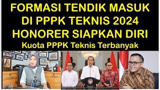 FORMASI TENDIK PPPK 2024 MASUK DI PPPK TEKNIS 2024, PELUANG HONORER JADI PPPK SANGAT BESAR