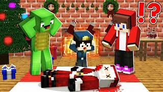 Who KILLED Santa at CHRISTMAS NIGHT ? Mikey and JJ INVESTIGATION - in Minecraft (Maizen)