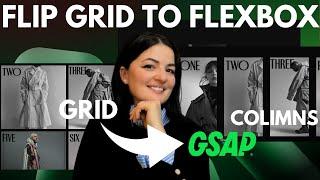 GSAP FLIP GRID CONTAINER TO FLEXBOX ON BUTTON CLICK - Elementor Wordpress Tutorial Flex Container