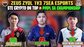 ZEUS ZYOL 1V3 7SEA ESPORTS  STE CRYPTO ON TOP  PMPL SA CHAMPIONSHIP | SG LEON 1V4 NIGHTMARE GAMING