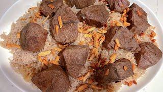 Lebanese Oozé/ Mansaf (Mansef) | Seasoned Rice with Meat & Roasted Nuts | Mom’s Recipe