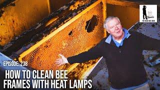 Cleaning Beehive Frames: Melting Beeswax Using Bathroom Heat Lamps | The Bush Bee Man