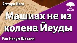 Машиах не из колена Йеуды. Рав Нахум Шатхин