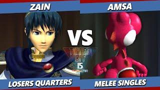 Tipped Off 15 TOP 8 - aMSa (Yoshi) Vs. Zain (Marth) Smash Melee - SSBM