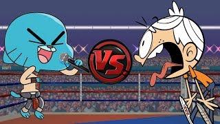 GUMBALL vs LINCOLN LOUD! Animated Cartoon Rap Battle! CARTOON RAP ATTACK!