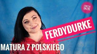 "Ferdydurke" - Witold Gombrowicz, lekcja online, fragmenty. Lektury z gwiazdką.