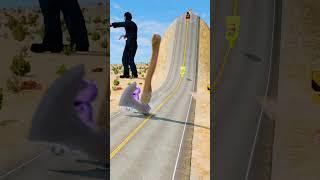 Skibidi Toilets, Freddy & Smiling Critters VS Spinning Axe Trap Hill Crush #7 – BeamNG.drive
