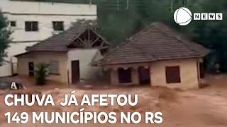 Chuva no Rio Grande do Sul já atinge 149 municípios