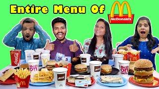 We Ordered Entire Menu Of McDonald's | Food Challnege India | Hungry Birds