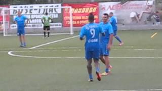 Djibril Cisse scores in a charity friendly game Bulgaria, June 2013