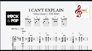 I CAN'T EXPLAIN - THE WHO -Trinity Rock n Pop Guitar - Grade 1