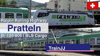 Ralpin Rolling Highway -  RoLa Rollende Landstrasse | Br 186 905 - BLS Cargo 486 510 | Swiss trains